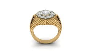 custom 18k gold mens designer ring montreal