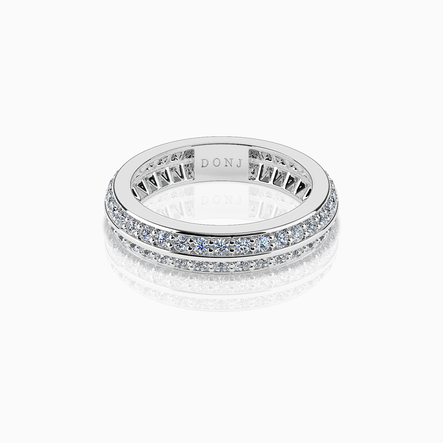 Double Row Split Eternity Ring - Donj Jewellery