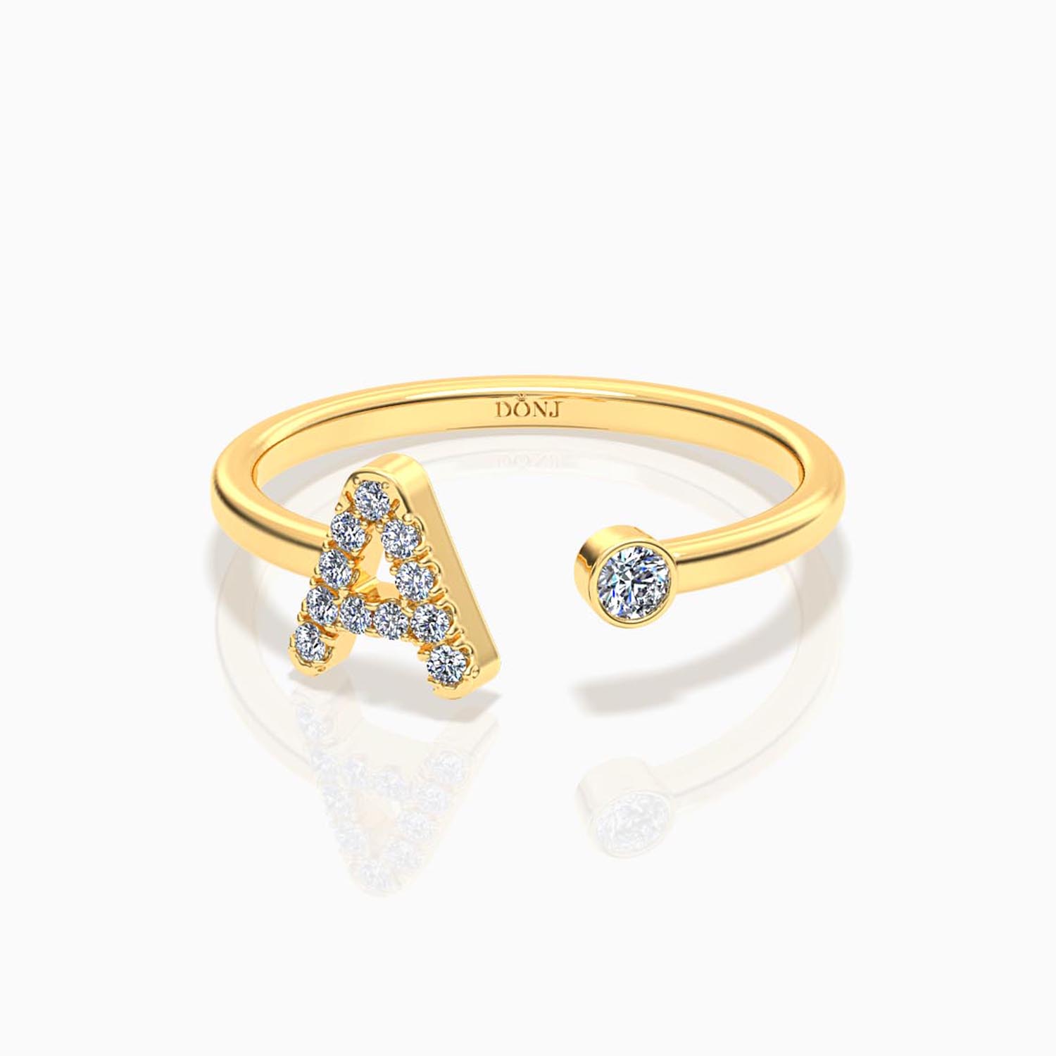 ShipJewel A S Alphabet Ring 14kt Diamond Yellow Gold ring Price in India -  Buy ShipJewel A S Alphabet Ring 14kt Diamond Yellow Gold ring online at  Flipkart.com