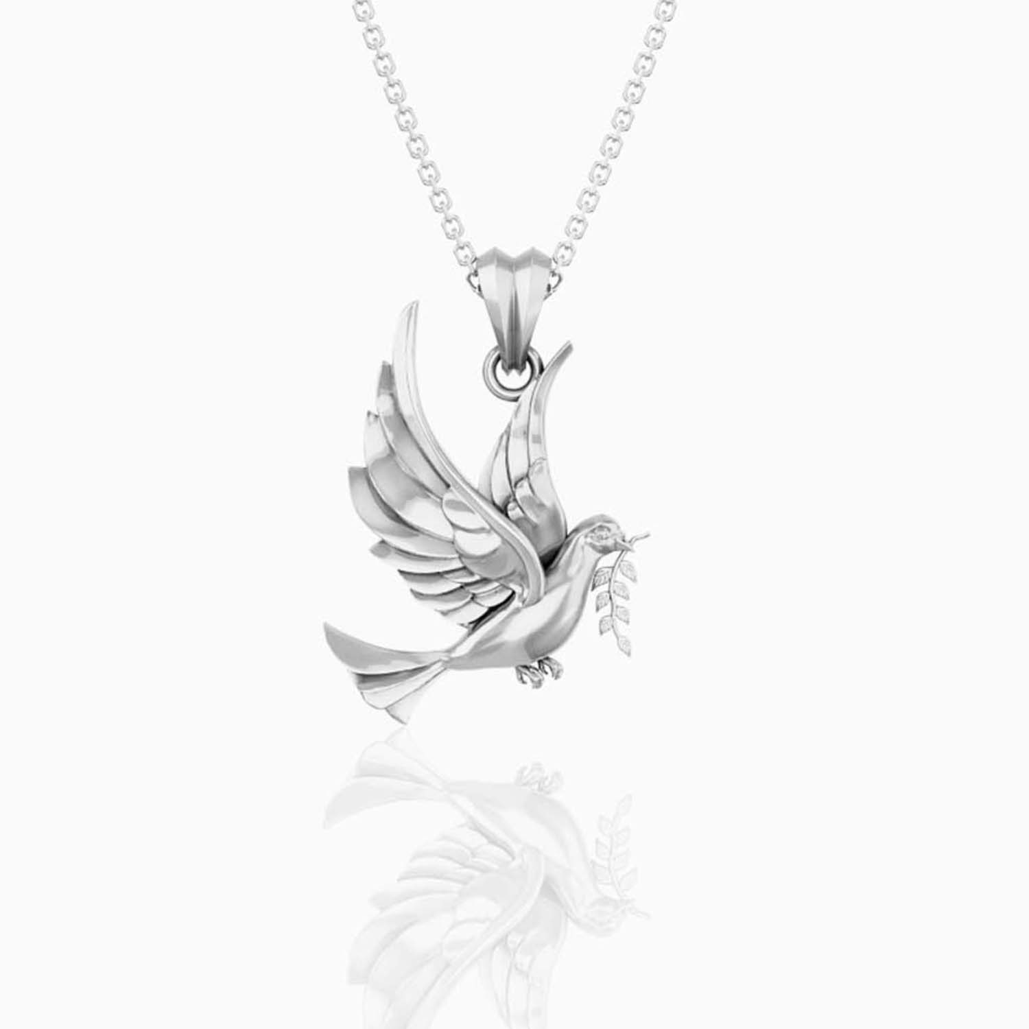 White Dove Necklace - Donj Jewellery