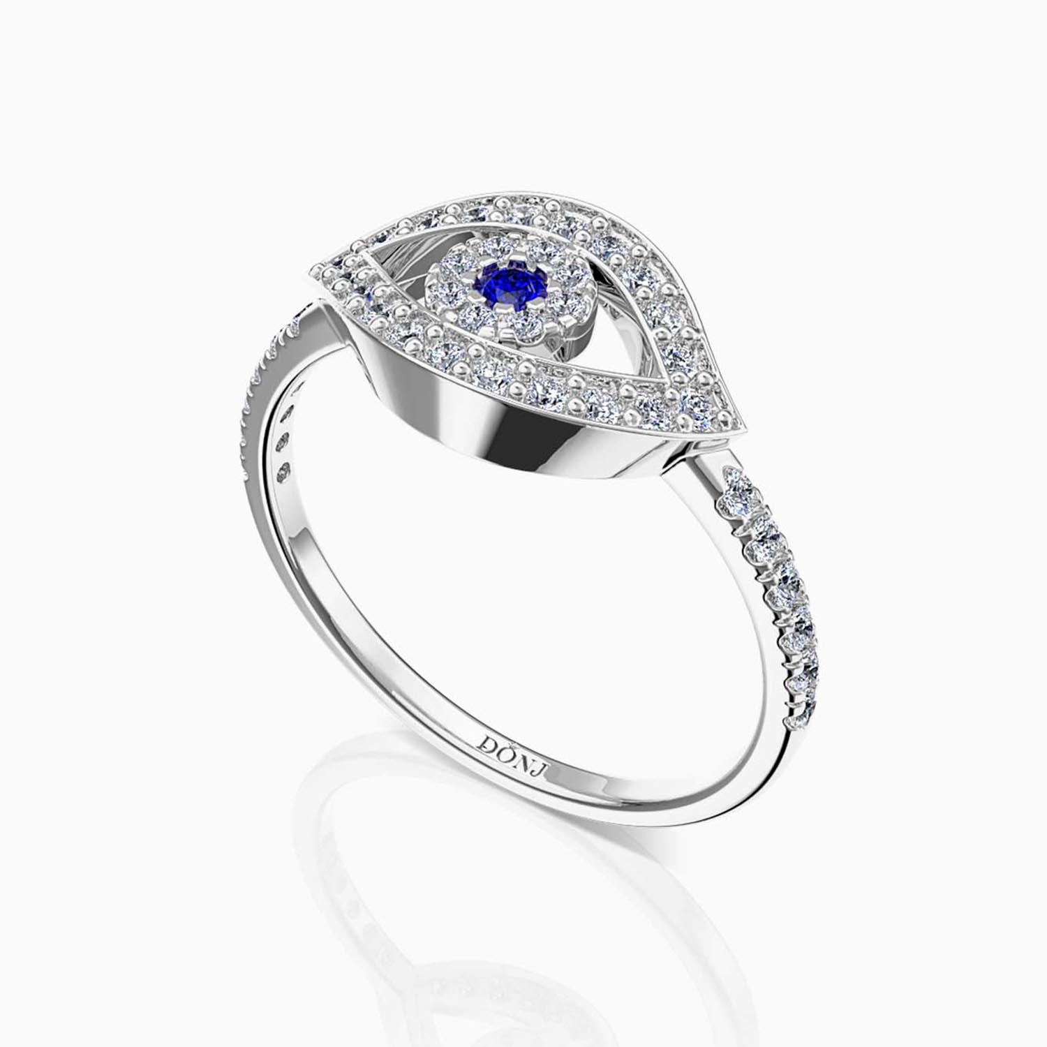 Evil eye diamond on sale ring